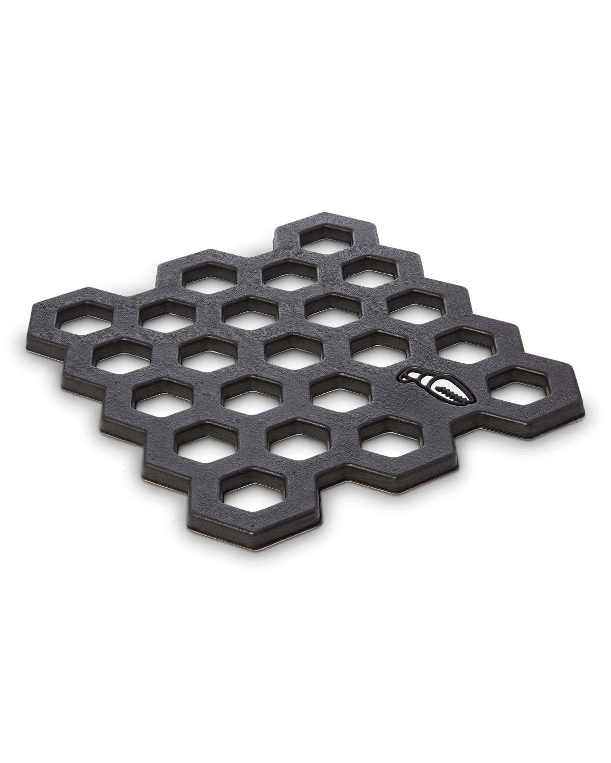 Crab Grab  Traction - Crab Trap stomp pad in Black - angle view.