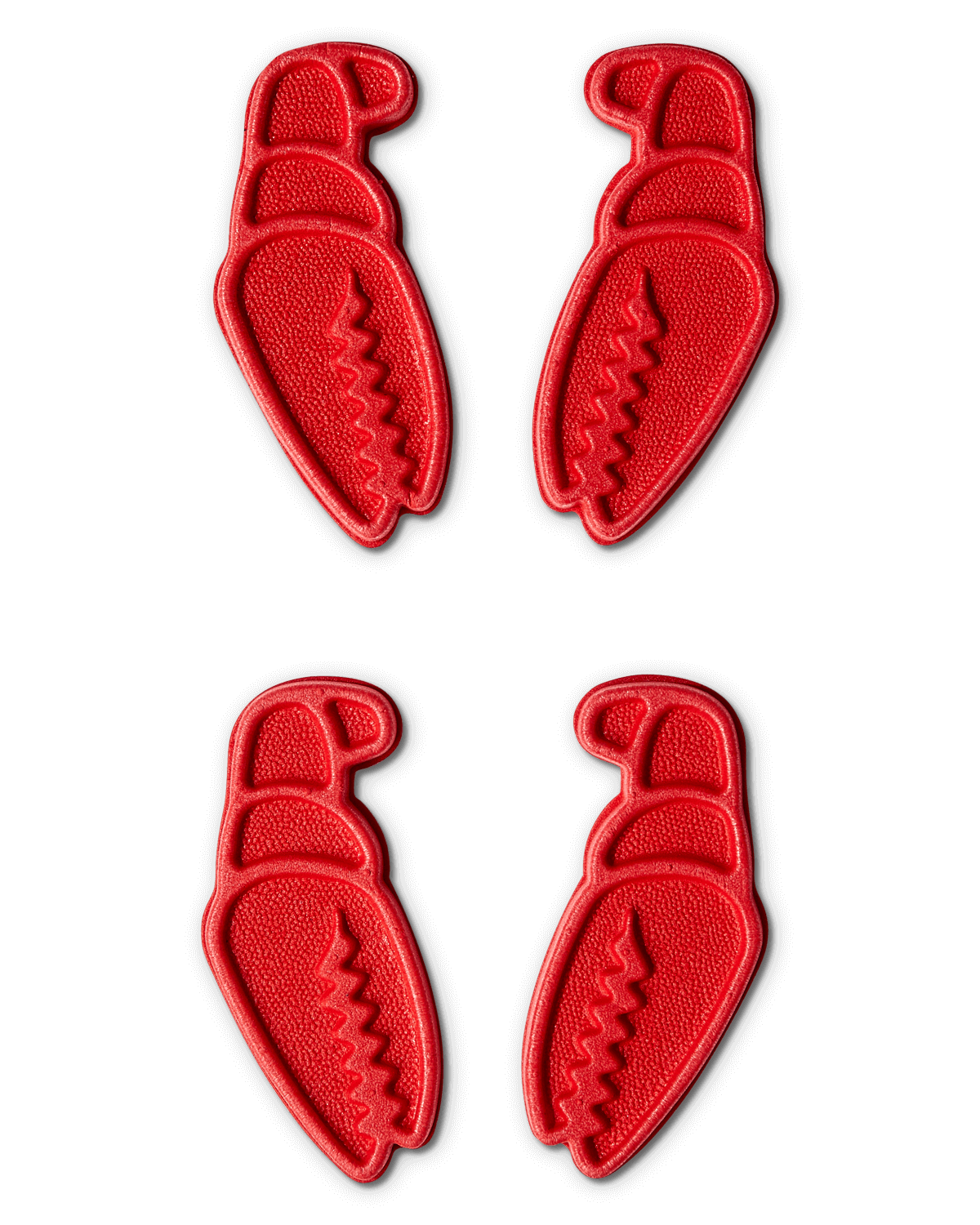 Crab Grab - Mini Claws stomp pad foam traction top view - Red.