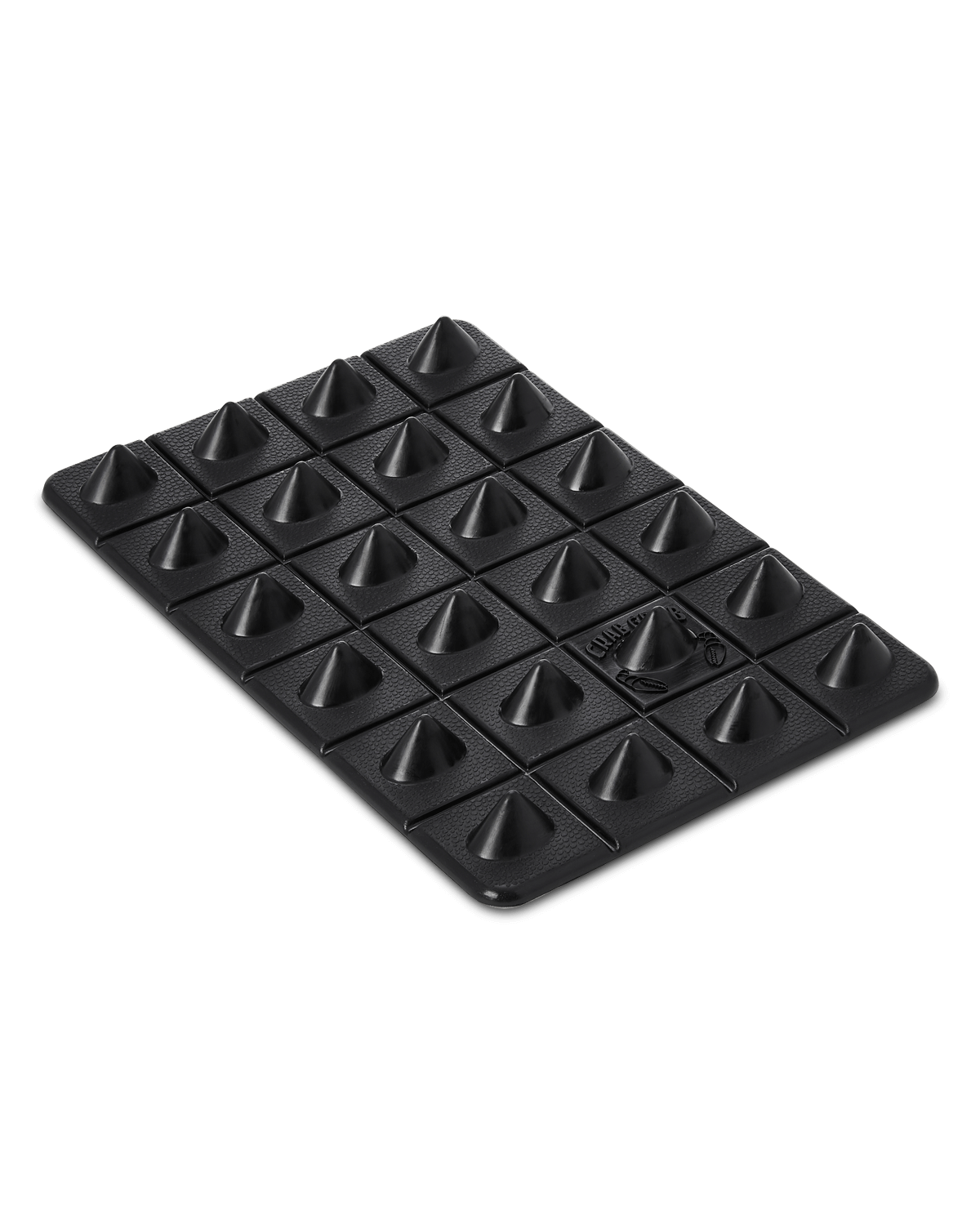 Crab Grab - Shark Teeth stomp pad, angle view, Black.