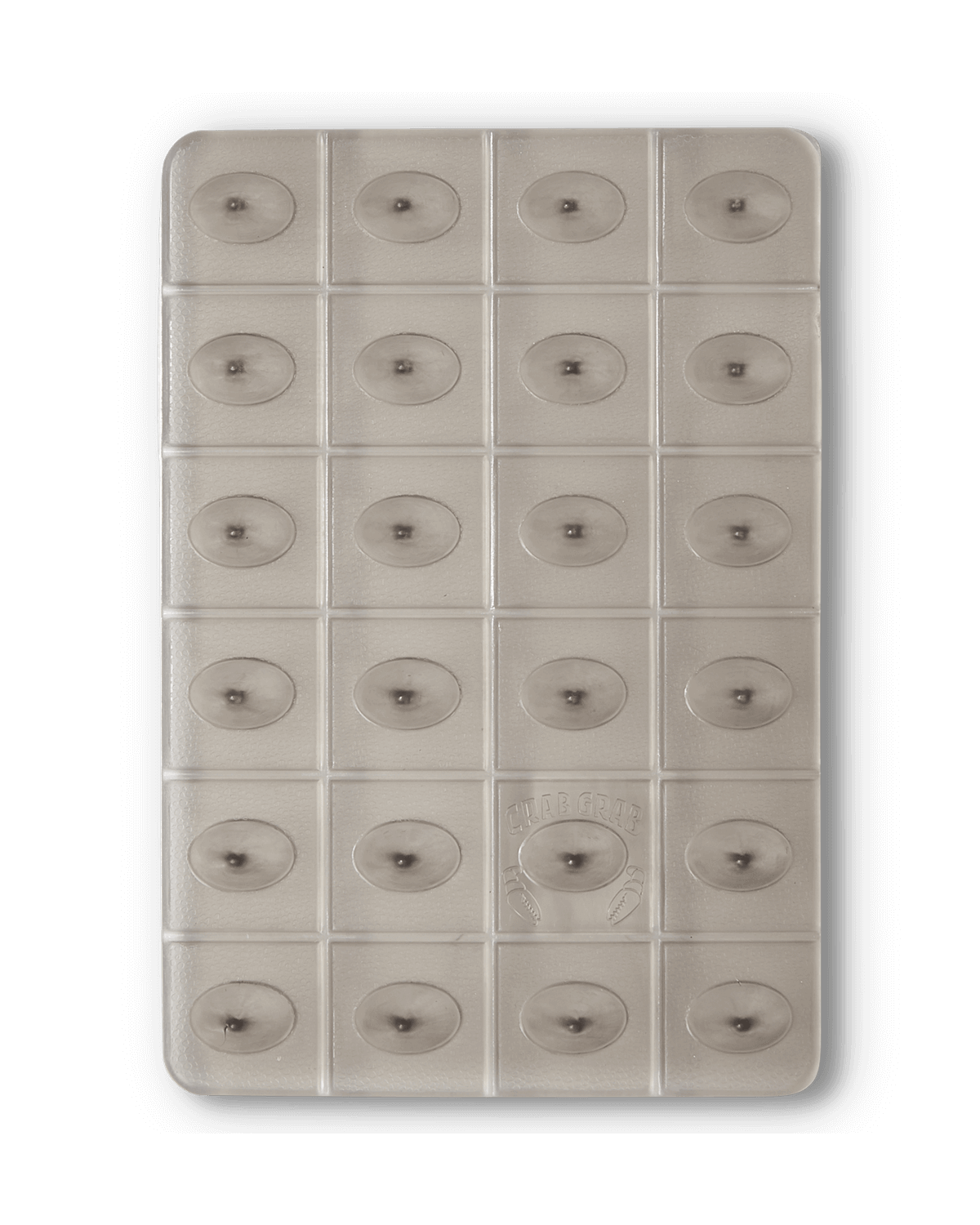 Crab Grab - Shark Teeth stomp pad, top view, Smoke.