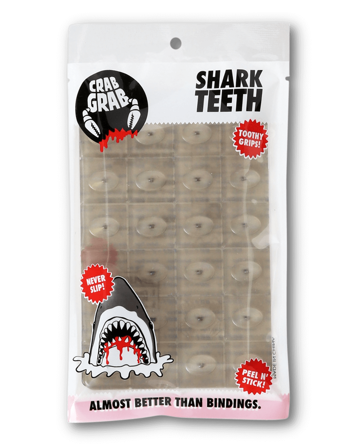 Crab Grab - Shark Teeth stomp pad, packaging view, Smoke.