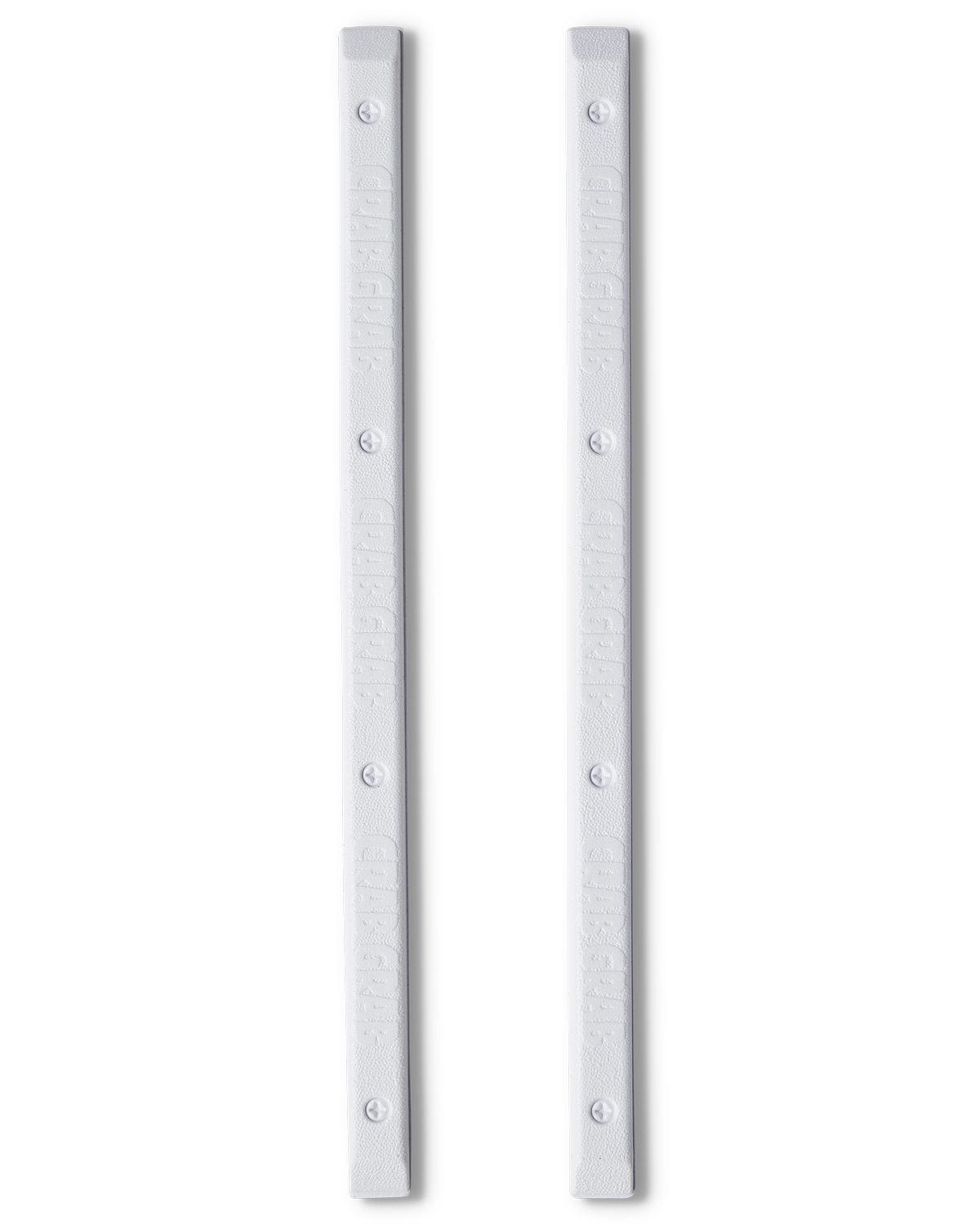Crab Grab - Skate Rails snowboard grab traction, top view, White.