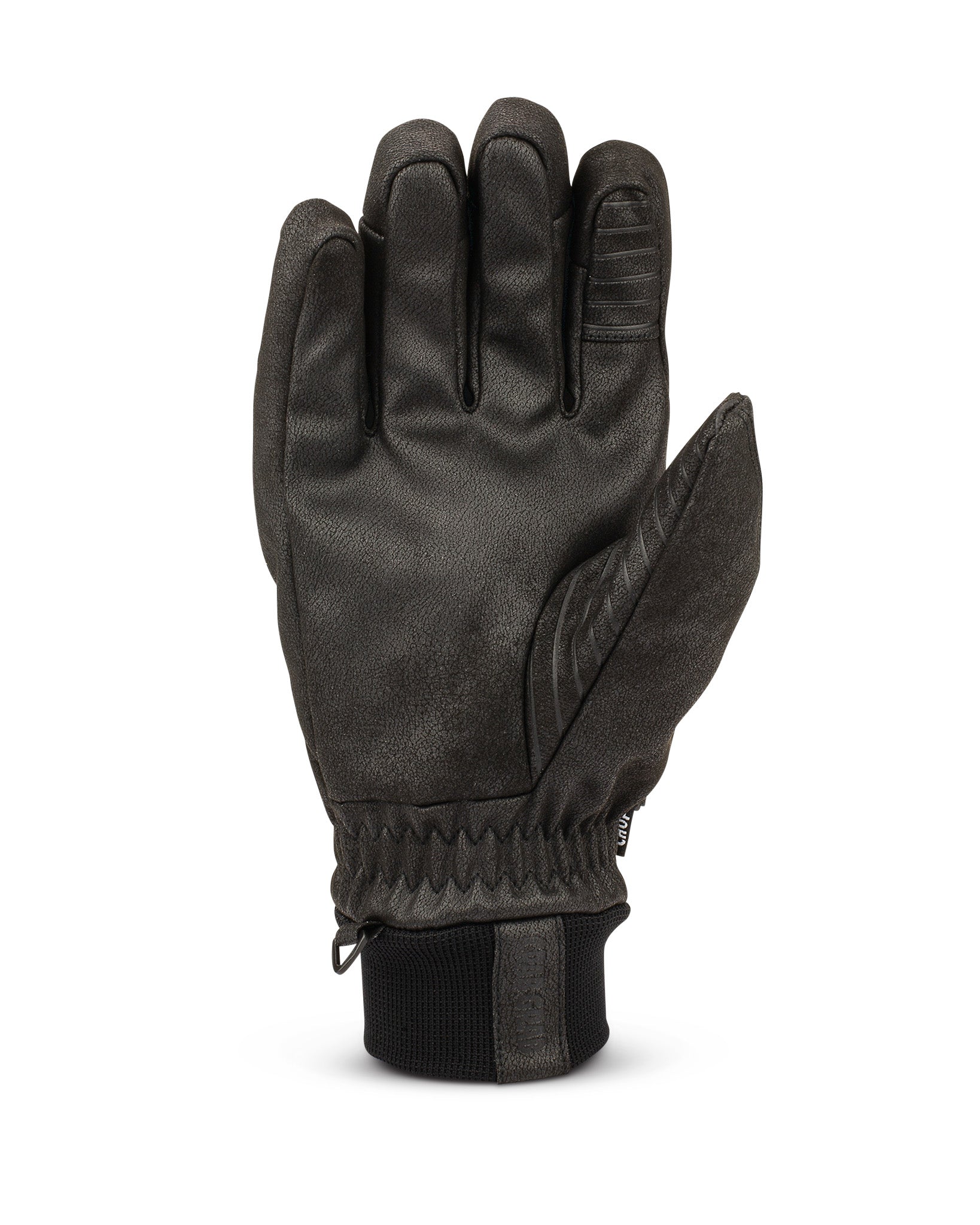 Crab Grab Chop vegan leather snowboard winter glove in black