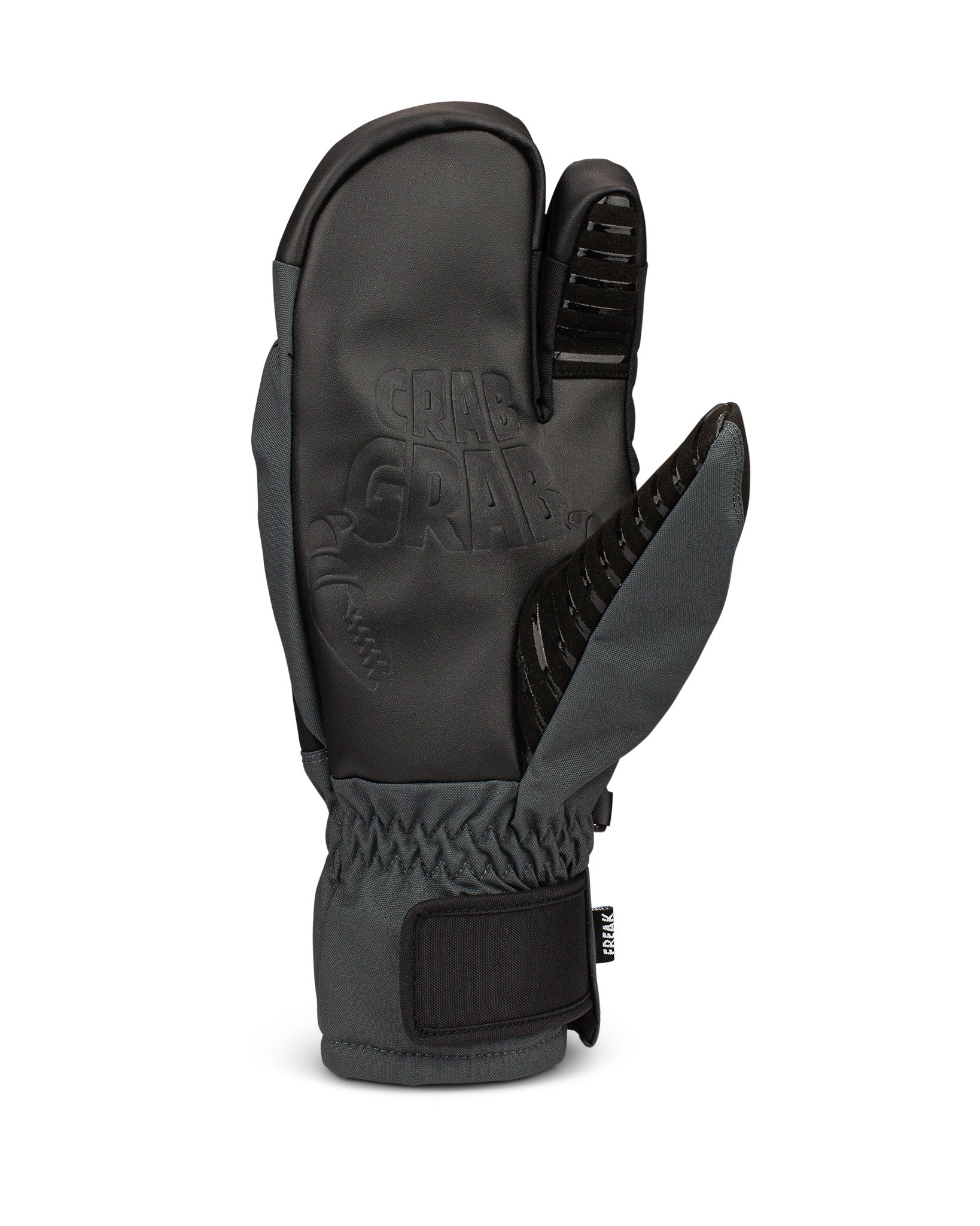 Crab Grab - Freak Trigger glove with wrist leash in Double Black color way.