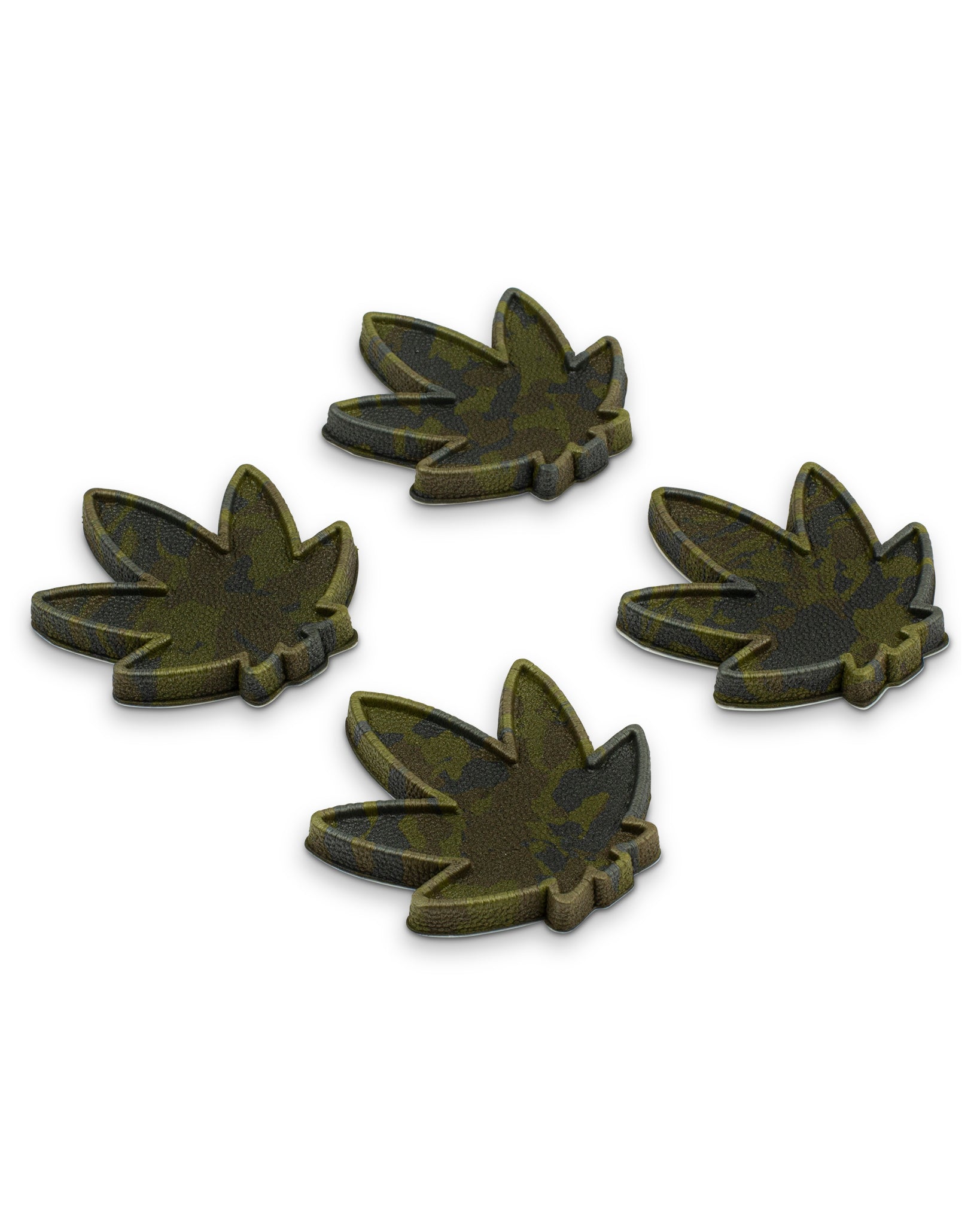 Crab Grab - Mini Seaweed (weed leaf shape) stomp pad foam traction angle view - Green.