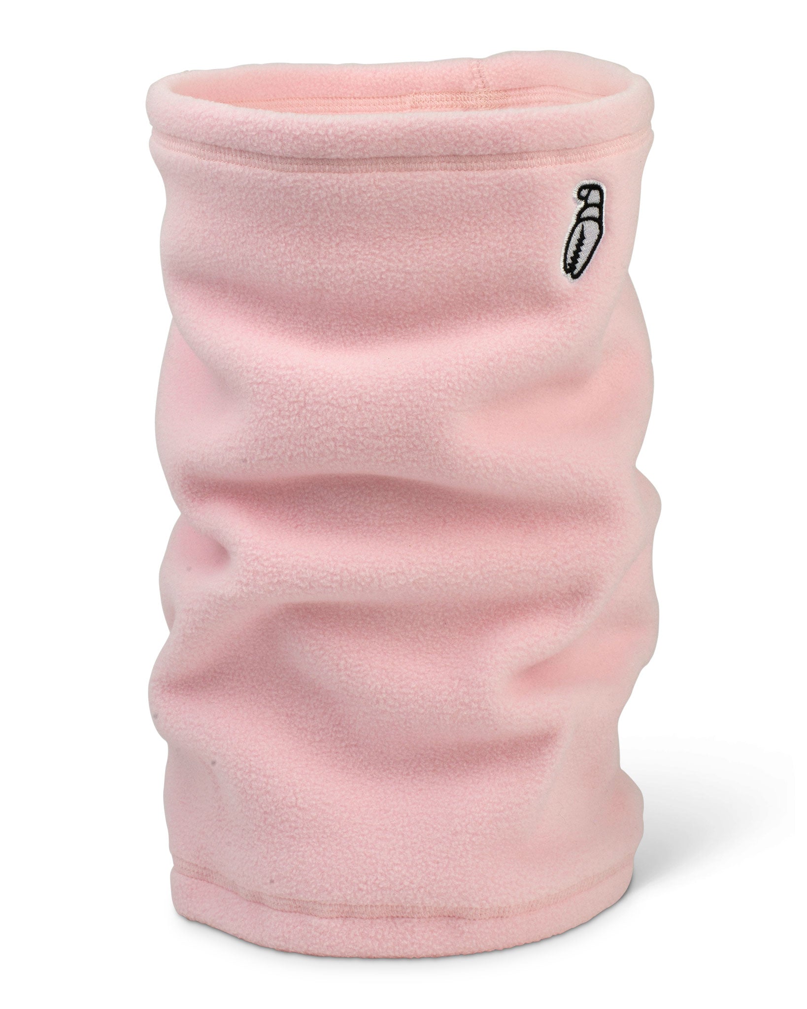 Crab Grab - Fruzz Tube cozy fleece neck gaiter for snowboarding in Soft Pink.