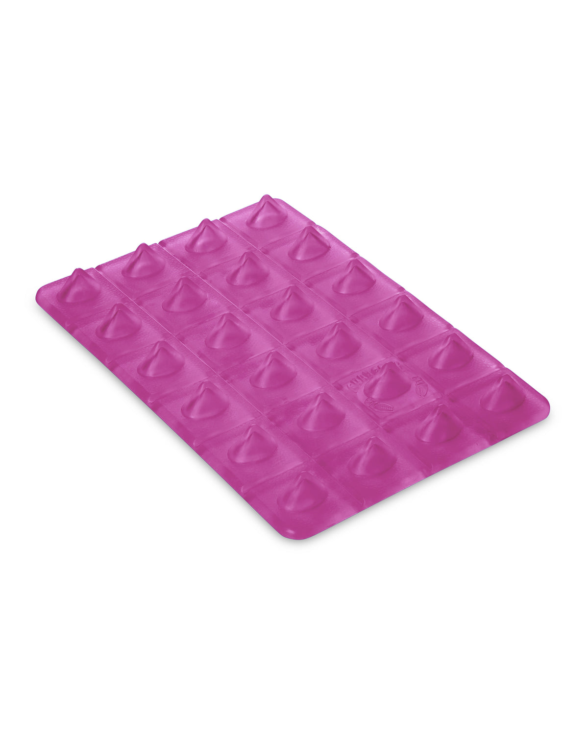 Crab Grab - Shark Teeth stomp pad, angle view, Clear Pink.