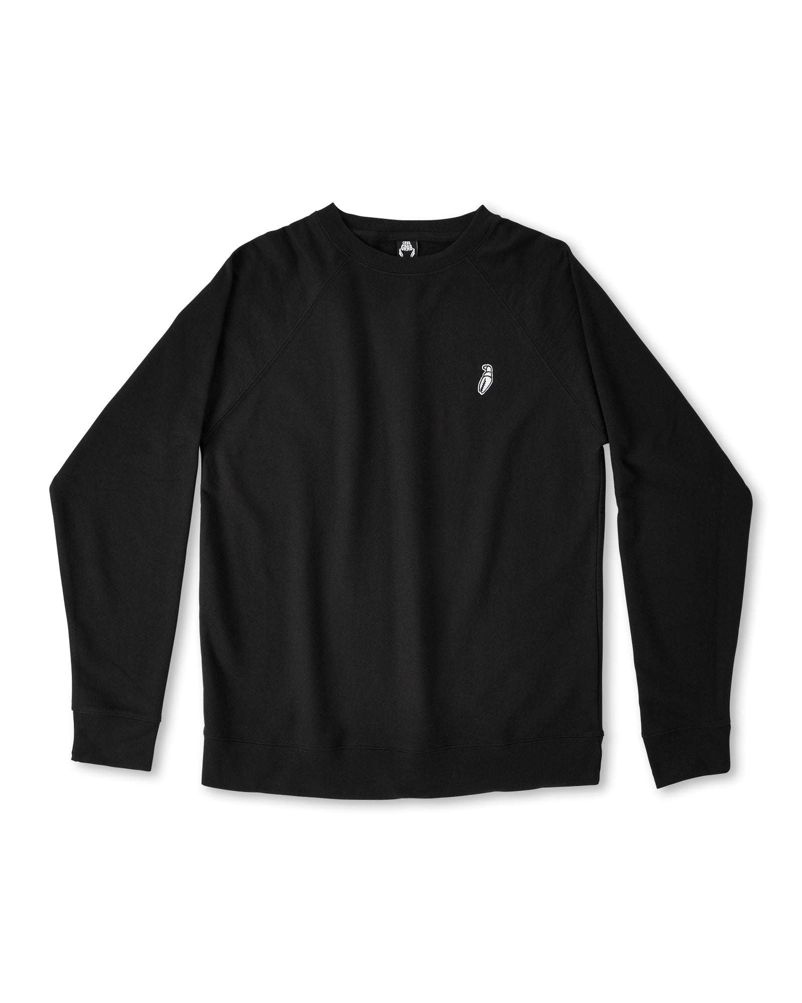 Crab Grab - Embroidered Claw Crew, crewneck sweatshirt in Black.