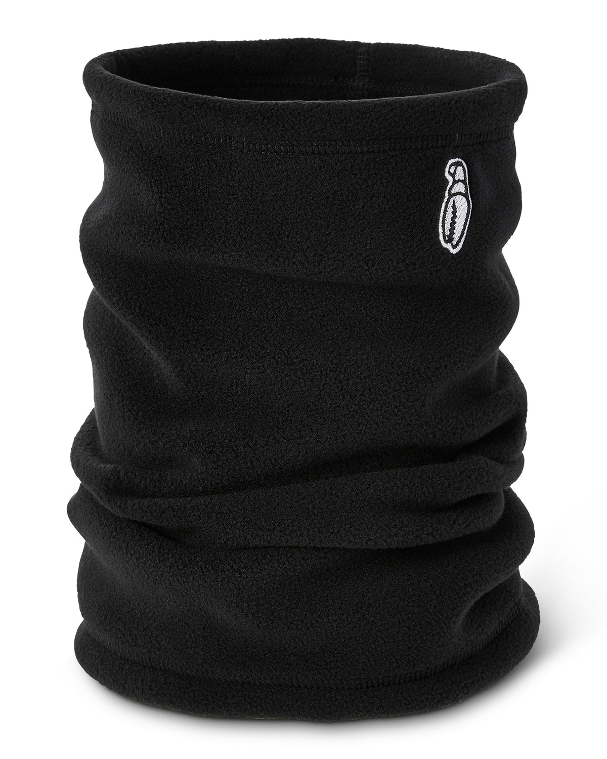 Crab Grab - Fruzz Tube cozy fleece neck gaiter for snowboarding in Black.