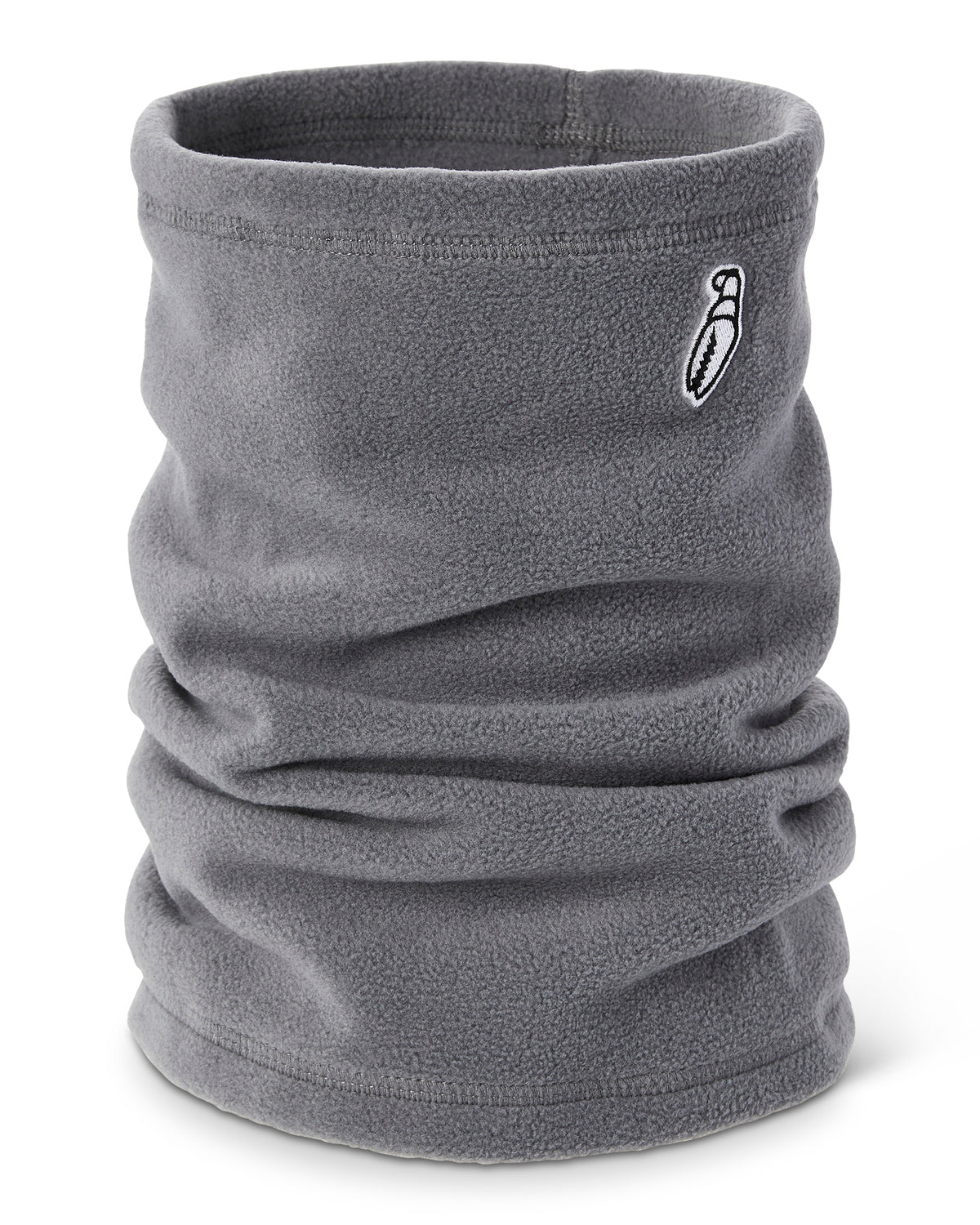 Crab Grab - Fruzz Tube cozy fleece neck gaiter for snowboarding in Grey.
