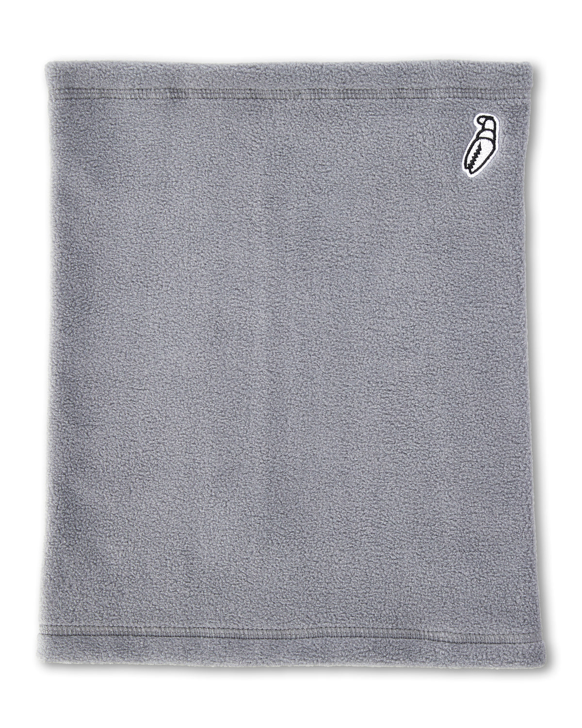 Crab Grab - Fruzz Tube cozy fleece neck gaiter for snowboarding, flat view in Grey.