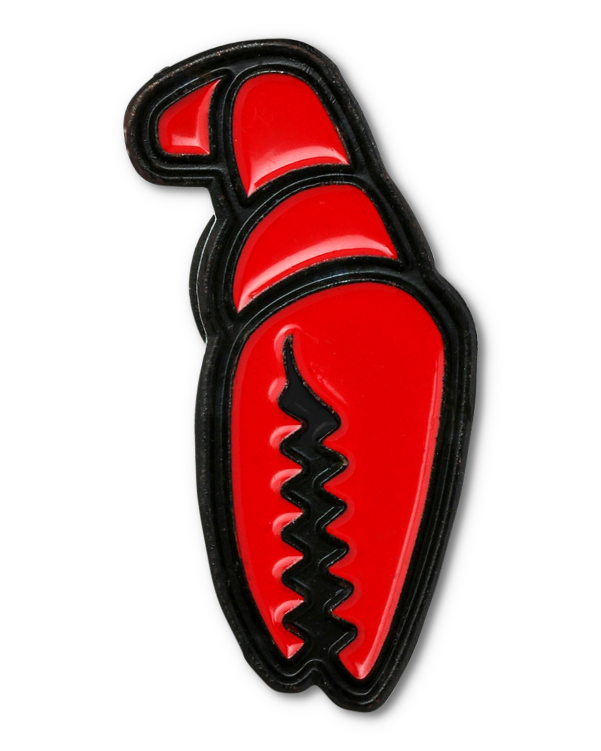 Crab Grab snowboard Pin - Claw Pin in Red color way