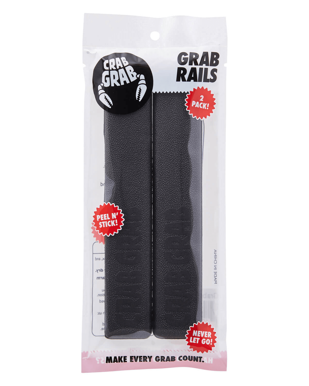 Crab Grab - Grab Rails snowboard traction in packaging - Black.