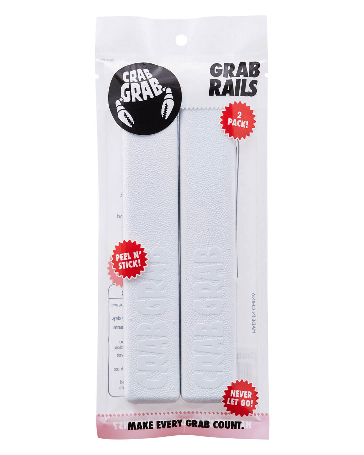 Crab Grab - Grab Rails snowboard traction in packaging - White.