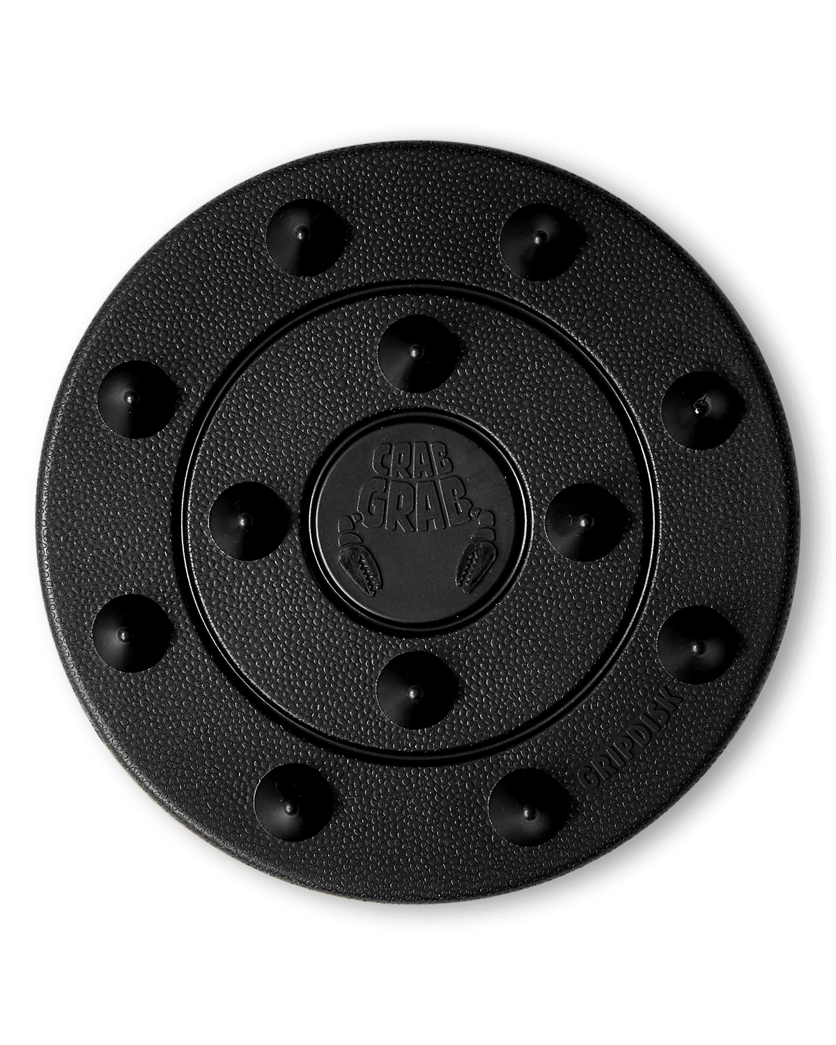 Crab Grab - Grip Disk™ stomp pad top view - Black.