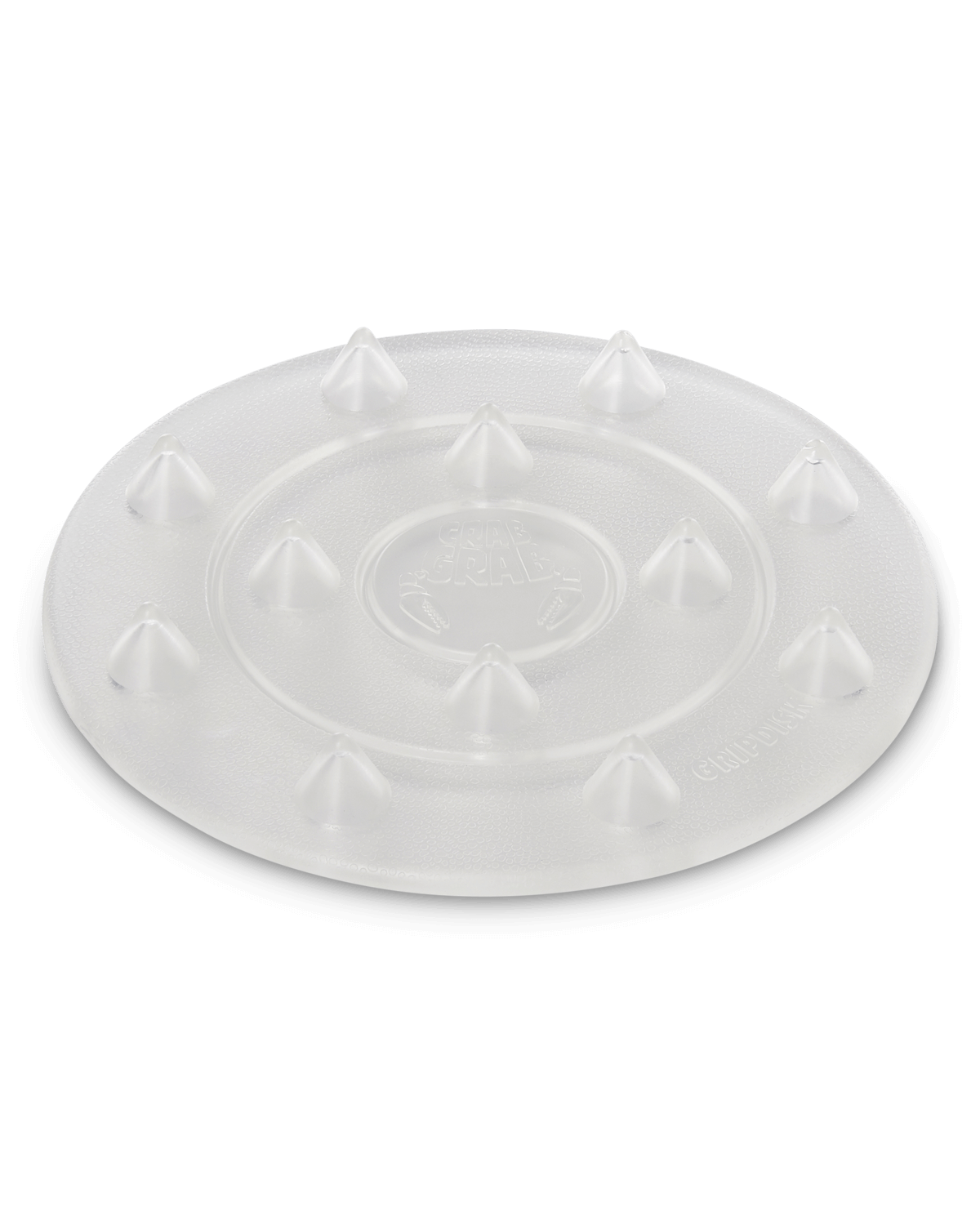 Crab Grab - Grip Disk™ stomp pad angle view - Clear.