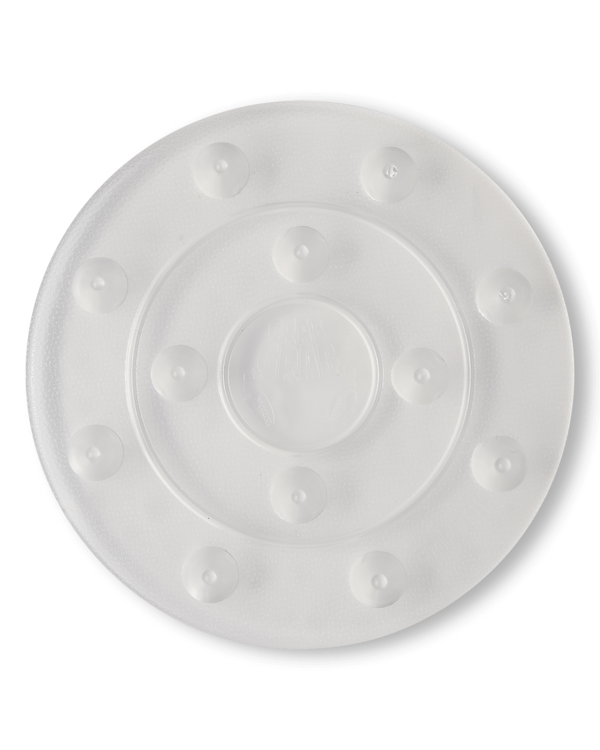 Crab Grab - Grip Disk™ stomp pad top view - Clear.