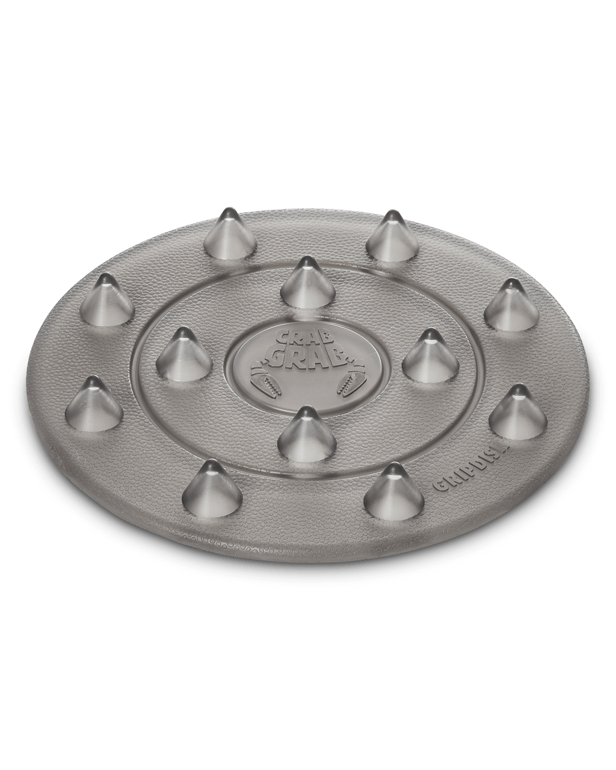 Crab Grab - Grip Disk™ stomp pad angle view - Smoke.