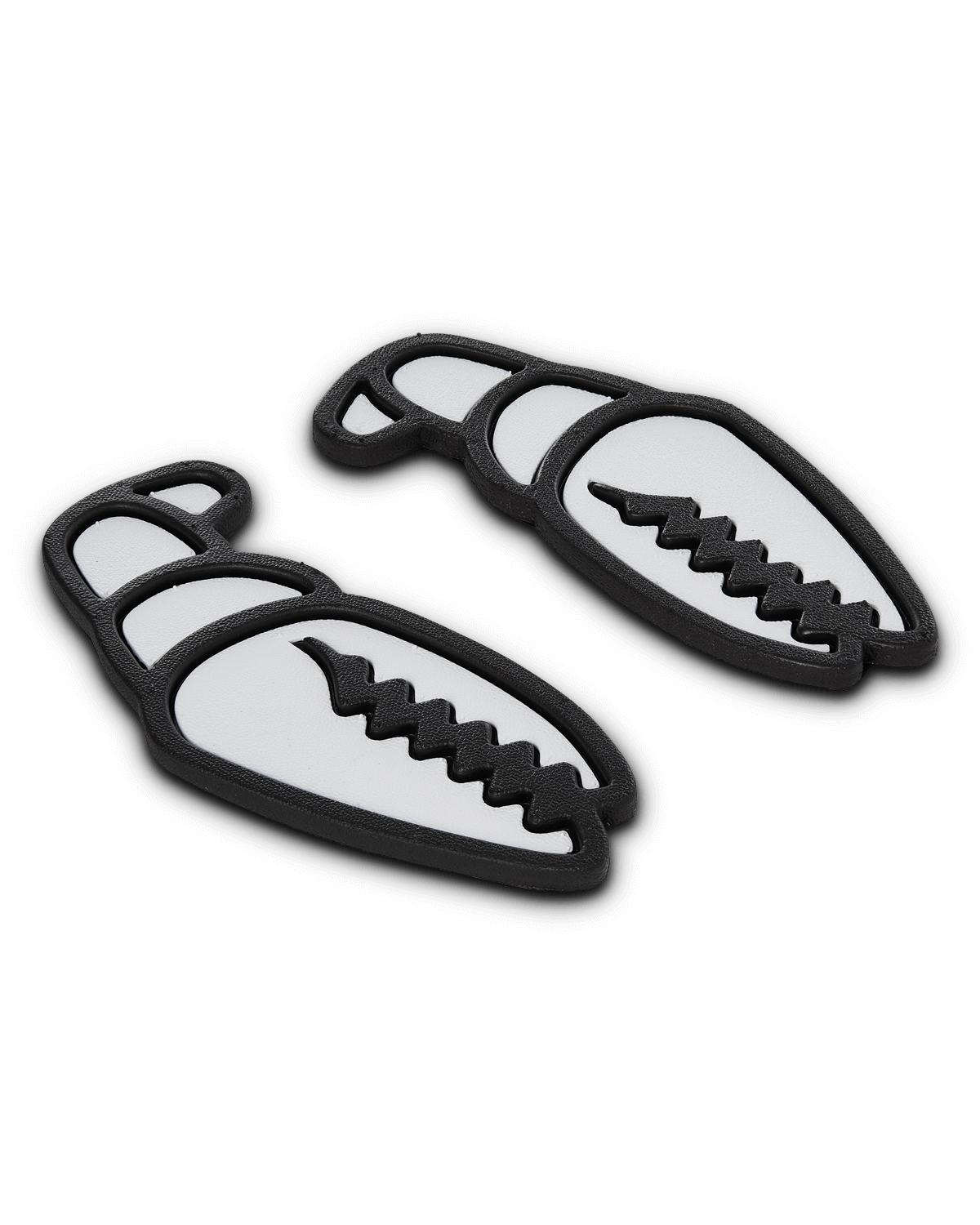 Crab Grab - Mega Claw stomp pad foam traction angle view - Black and White.