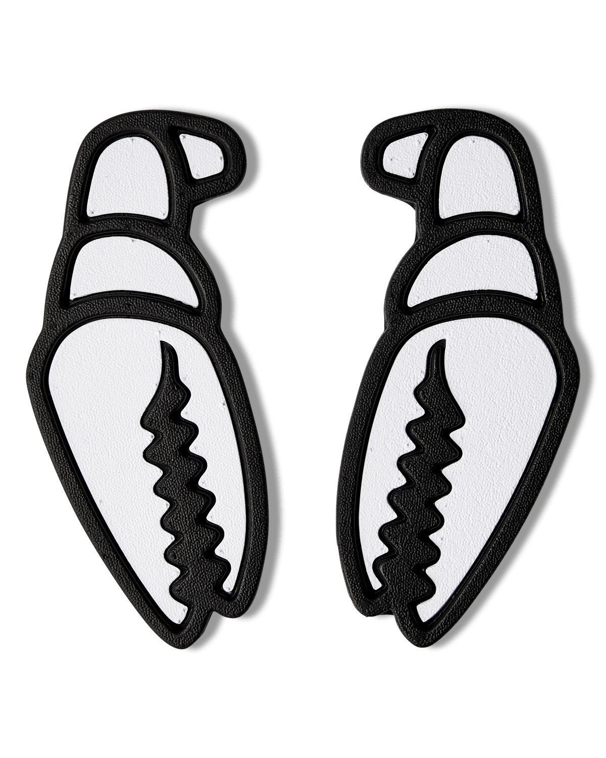 Crab Grab - Mega Claw stomp pad foam traction top view - Black and White.