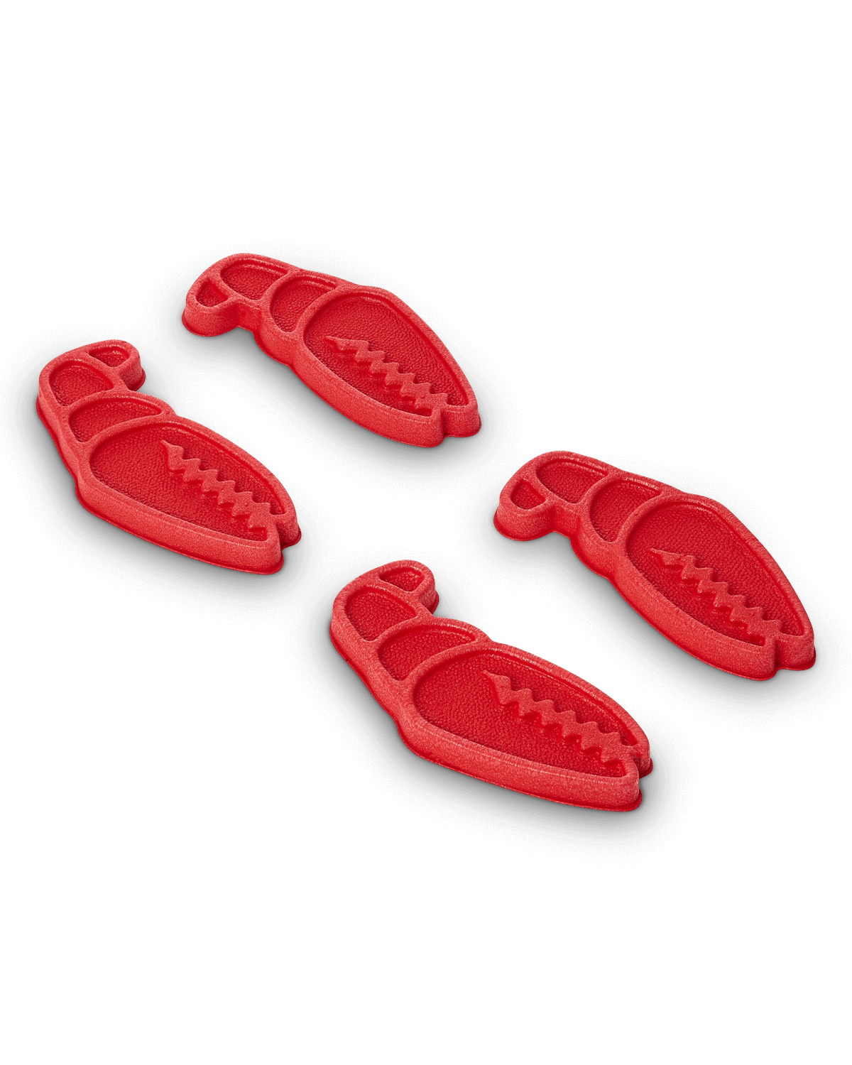 Crab Grab - Mini Claws stomp pad foam traction angle view - Red.