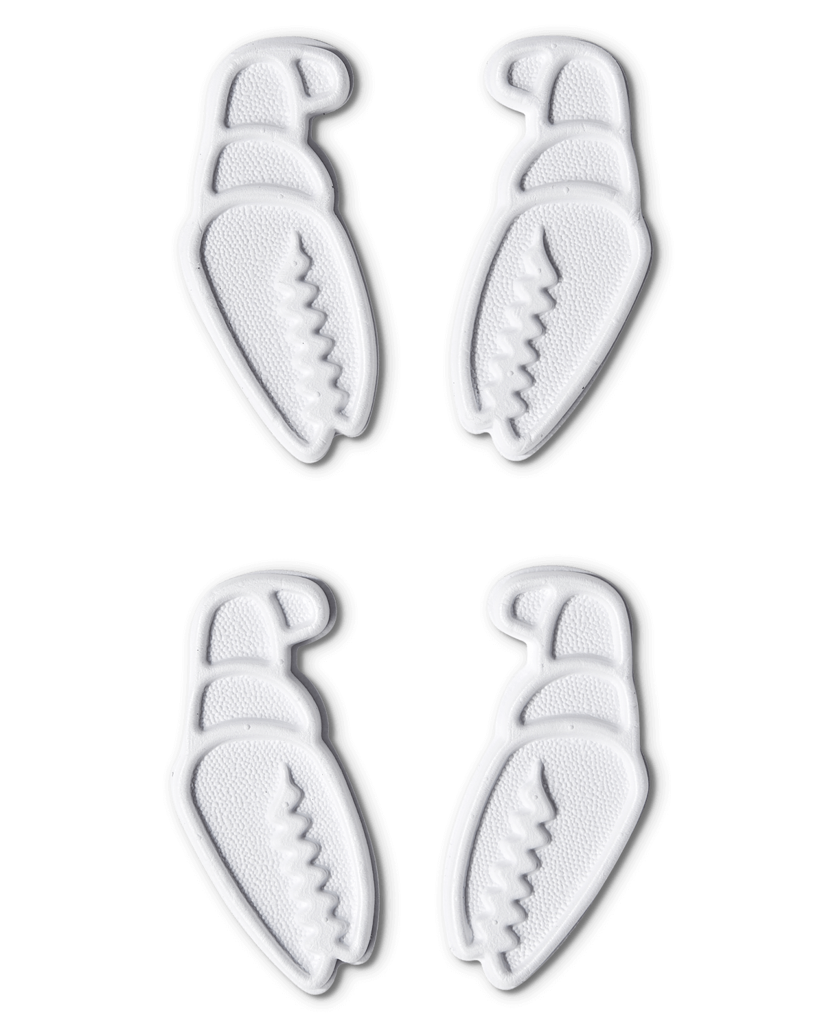 Crab Grab - Mini Claws stomp pad foam traction top view - White.