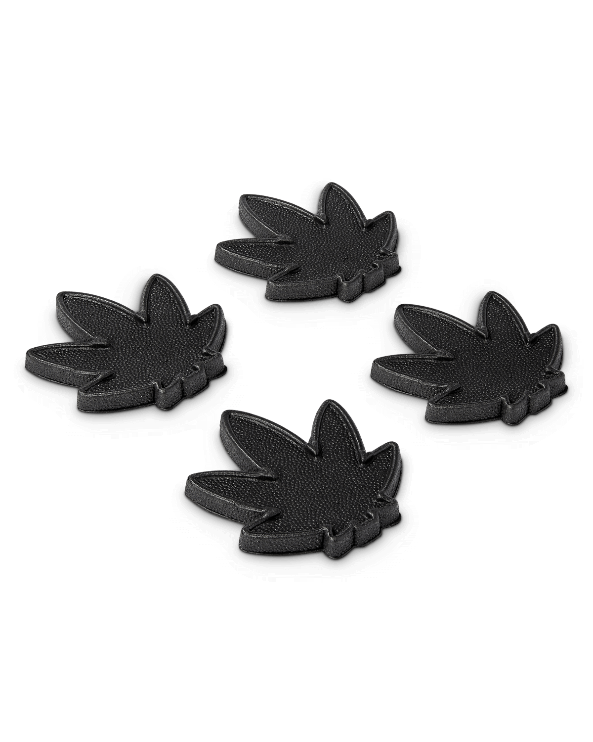 Crab Grab - Mini Seaweed (weed leaf shape) stomp pad foam traction angle view - Black.