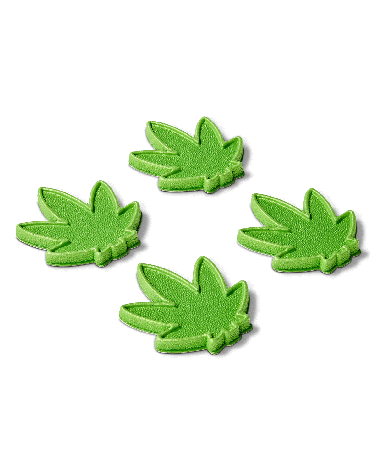 Crab Grab - Mini Seaweed (weed leaf shape) stomp pad foam traction angle view - Green.