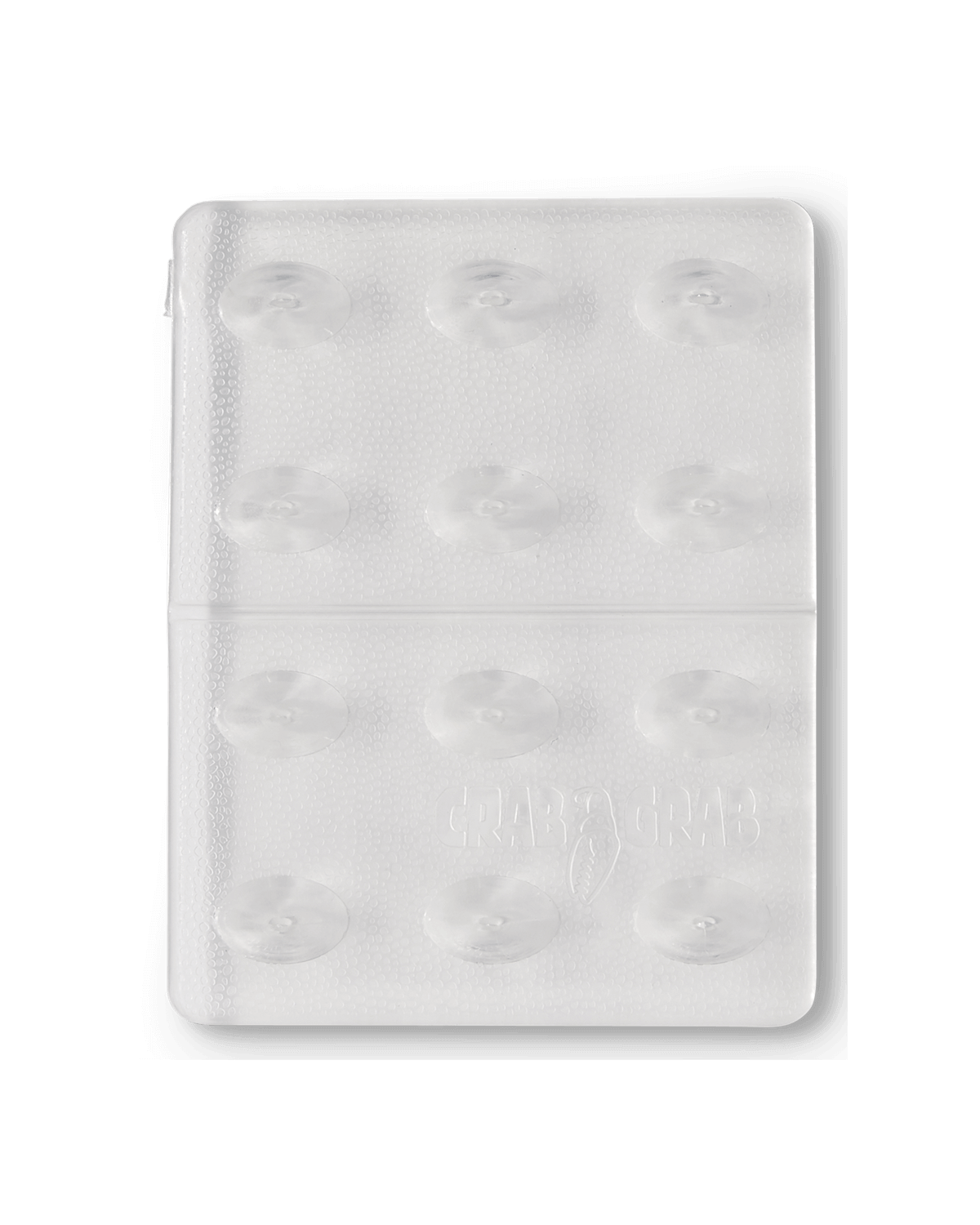 Crab Grab - Mini Shark Teeth stomp pad top view, Clear color.