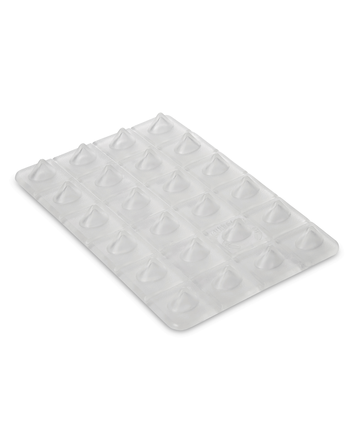 Crab Grab - Shark Teeth stomp pad, angle view, Clear.