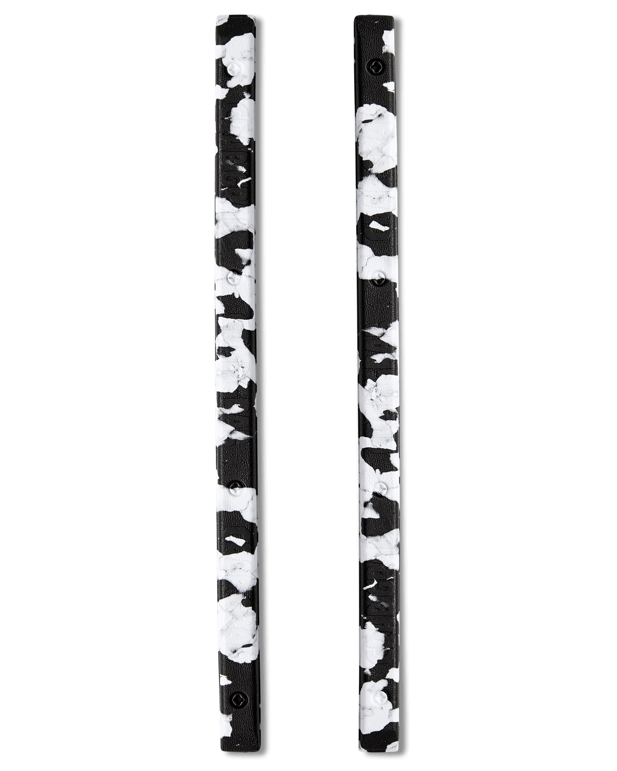 Crab Grab - Skate Rails snowboard grab traction, top view, Black.and White Swirl.