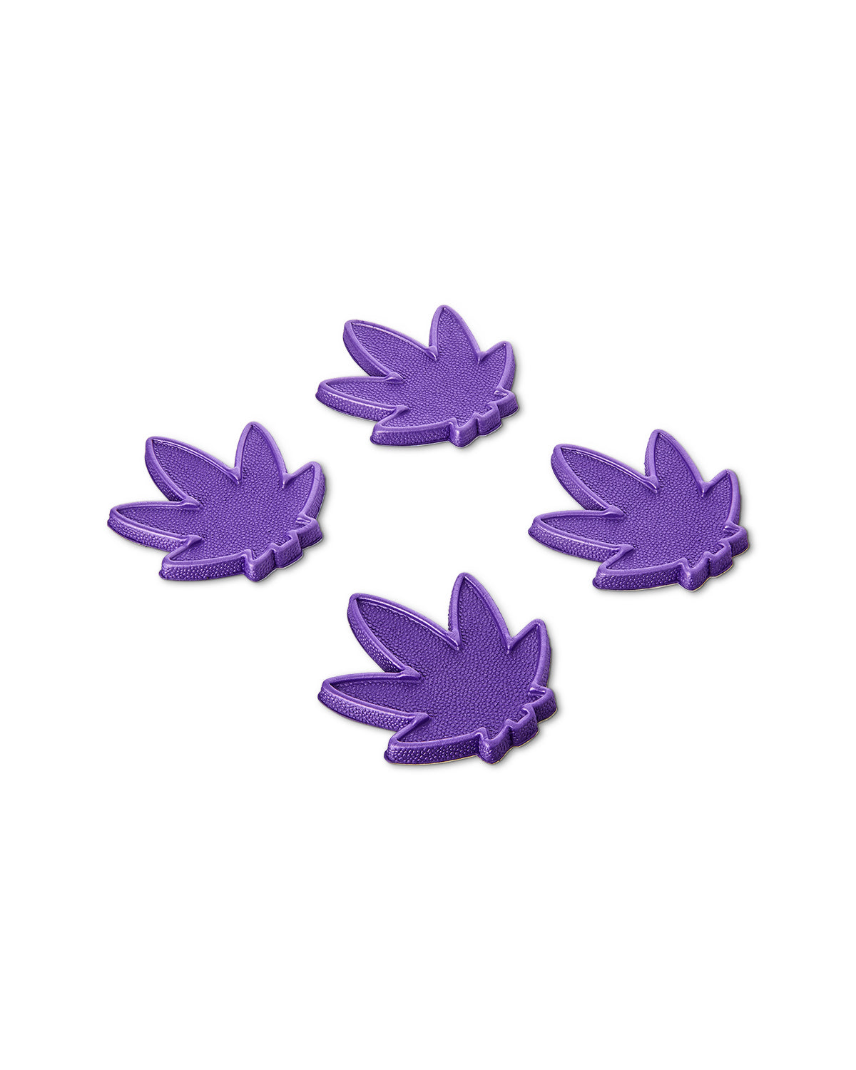 Crab Grab - Mini Seaweed (weed leaf shape) stomp pad foam traction angle view - Purple.