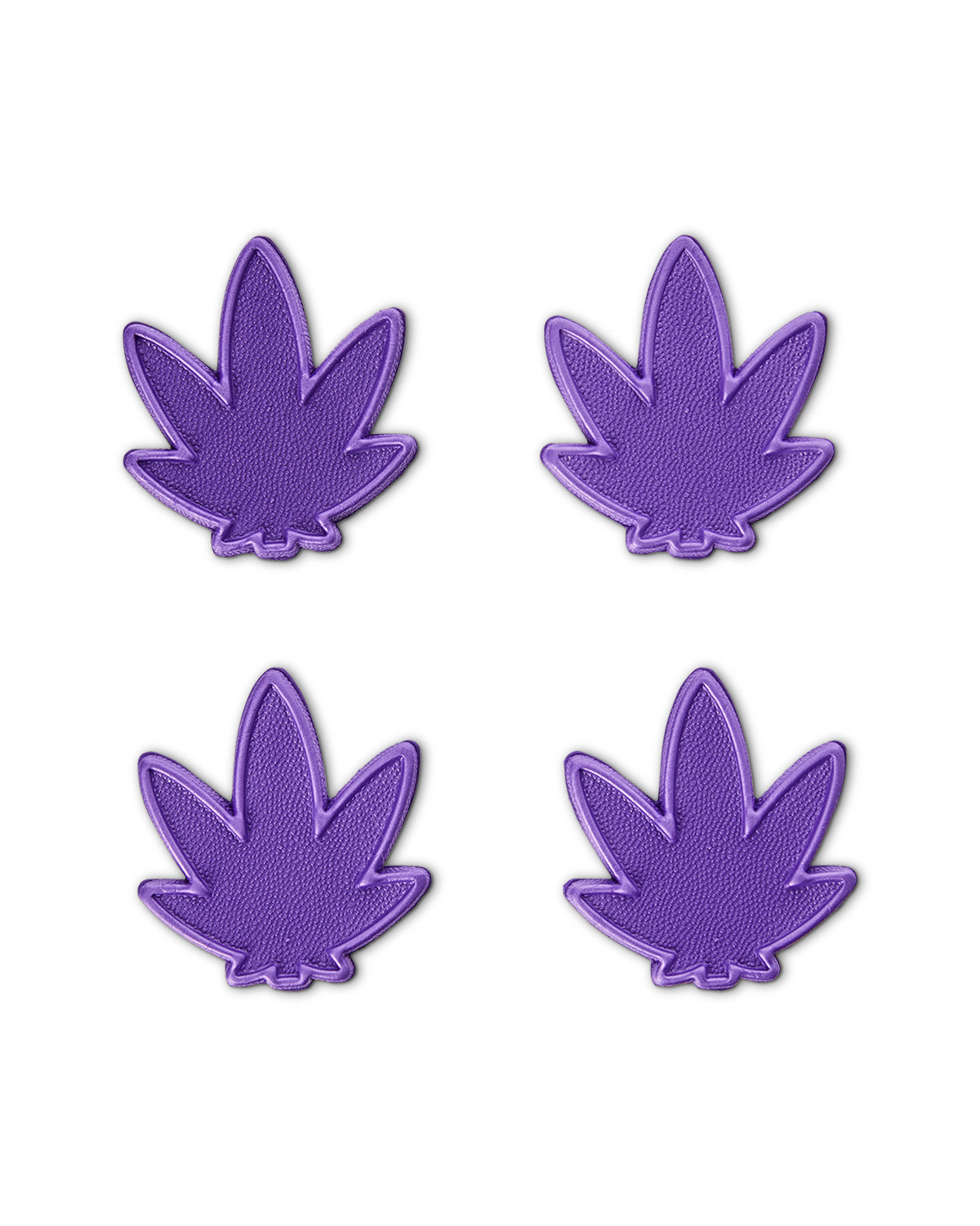 Crab Grab - Mini Seaweed (weed leaf shape) stomp pad foam traction top view - Purple.