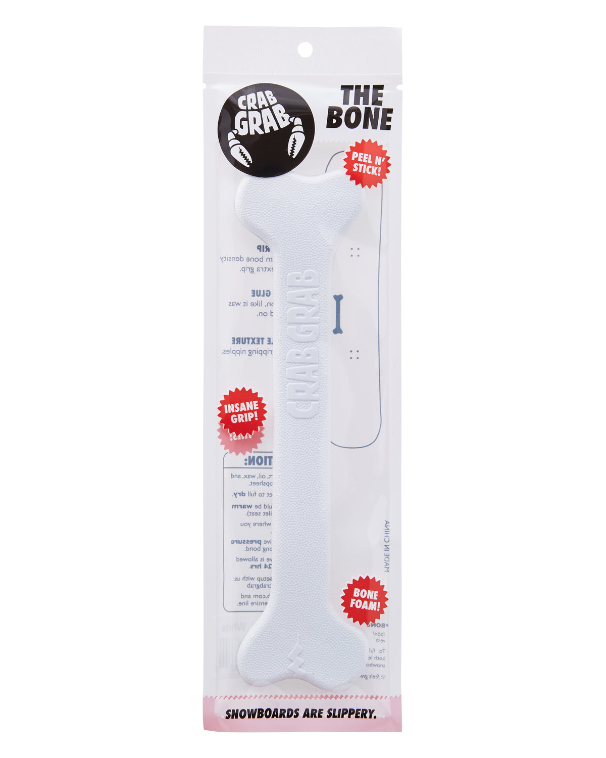 Crab Grab - The Bone Traction, white, packaging view.