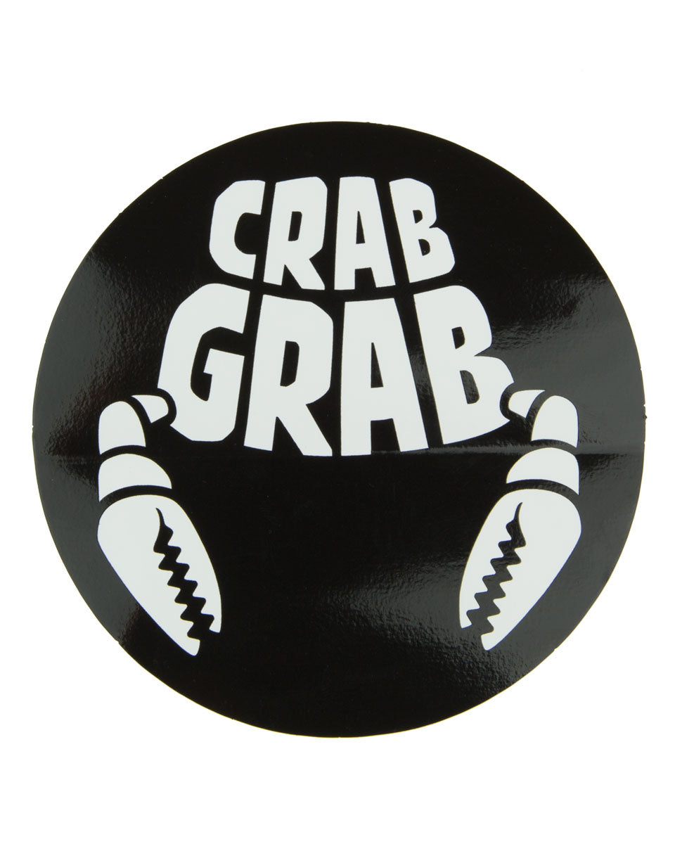 Crab Grab classic logo sticker, size 4 inches